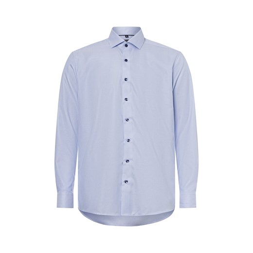 Finshley & Harding Koszula męska Mężczyźni Modern Fit Bawełna jasnoniebieski jednolity ze sklepu vangraaf w kategorii Koszule męskie - zdjęcie 177789194