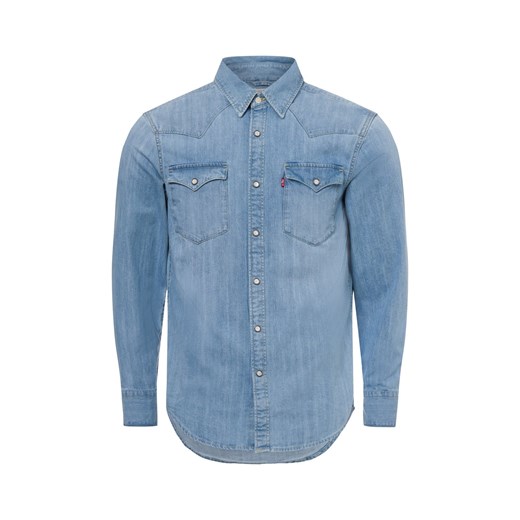 Levi's Męska koszula dżinsowa Mężczyźni Regular Fit Bawełna blue stone jednolity ze sklepu vangraaf w kategorii Koszule męskie - zdjęcie 177789261