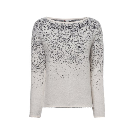 Street One Sweter damski z dzianiny Kobiety Bawełna biały jednolity ze sklepu vangraaf w kategorii Swetry damskie - zdjęcie 177789302