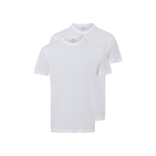 Nils Sundström T-shirt w 2-paku Mężczyźni Bawełna biały jednolity ze sklepu vangraaf w kategorii T-shirty męskie - zdjęcie 177789303