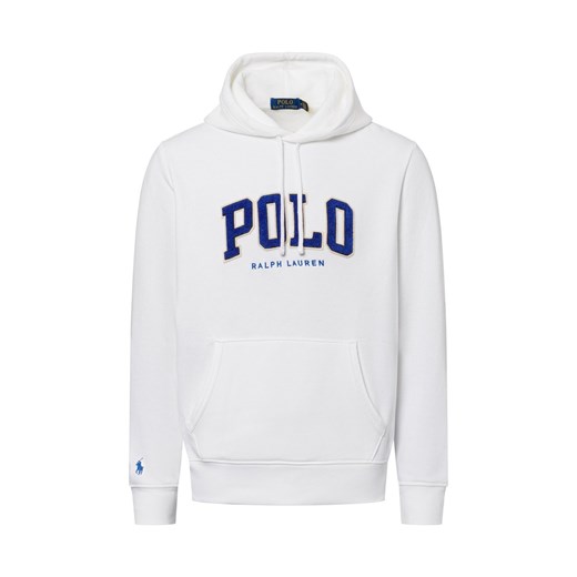Polo Ralph Lauren Męski sweter z kapturem Mężczyźni biały jednolity ze sklepu vangraaf w kategorii Bluzy męskie - zdjęcie 177789330