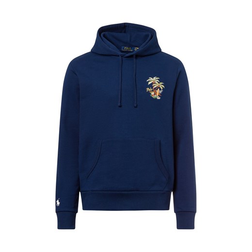 Polo Ralph Lauren Męski sweter z kapturem Mężczyźni Bawełna granatowy jednolity ze sklepu vangraaf w kategorii Bluzy męskie - zdjęcie 177789334