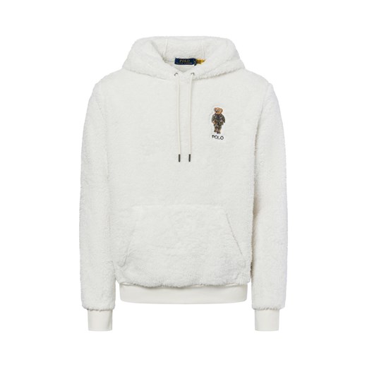 Polo Ralph Lauren Męski sweter z kapturem Mężczyźni biały jednolity ze sklepu vangraaf w kategorii Bluzy męskie - zdjęcie 177789354