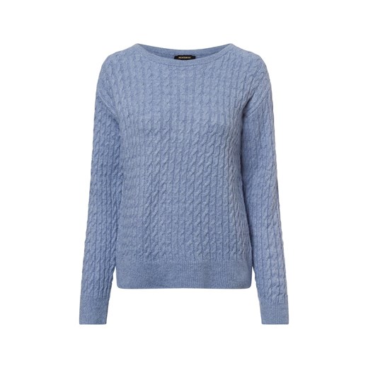 More & More Sweter damski z dzianiny Kobiety jasnoniebieski jednolity - id: 744971-0001-00400 - marki More & More - 177789390 More & More Sweter damski z dzianiny Kobiety jasnoniebieski jednolity ze sklepu vangraaf w kategorii Swetry damskie - zdjęcie 177789390