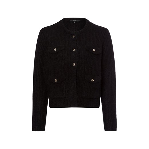 Someday Kardigan damski z zawartością moheru - Tinara Kobiety czarny jednolity - id: 754860-0001-00400 - marki Someday. - 177789494 Someday Kardigan damski z zawartością moheru - Tinara Kobiety czarny jednolity ze sklepu vangraaf w kategorii Swetry damskie - zdjęcie 177789494