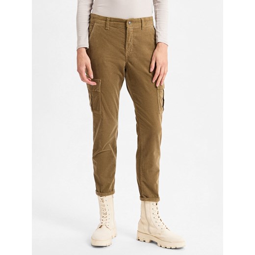 MAC Damskie spodnie sztruksowe - Rich Cargo Kobiety Bawełna khaki jednolity Mac 36 okazja vangraaf