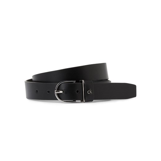 Calvin Klein Pasek damski Kobiety skóra czarny jednolity ze sklepu vangraaf w kategorii Paski damskie - zdjęcie 177790170