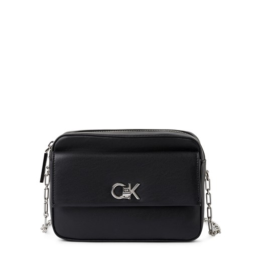 Calvin Klein Torebka damska - Kieszonkowa torba na aparat Kobiety Sztuczne włókno czarny jednolity ze sklepu vangraaf w kategorii Listonoszki - zdjęcie 177790180