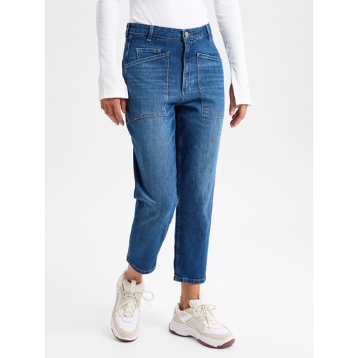 Marc O'Polo Dżinsy - Iva Kobiety Bawełna blue stone jednolity ze sklepu vangraaf w kategorii Jeansy damskie - zdjęcie 177790190