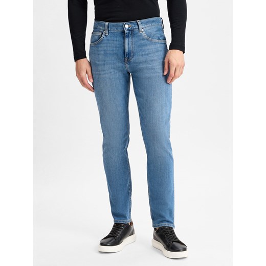 Tommy Hilfiger Dżinsy - Denton Mężczyźni Bawełna bielony jednolity ze sklepu vangraaf w kategorii Jeansy męskie - zdjęcie 177790212