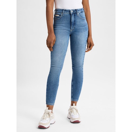 Calvin Klein Jeans Dżinsy Kobiety Bawełna medium stone jednolity ze sklepu vangraaf w kategorii Jeansy damskie - zdjęcie 177790274