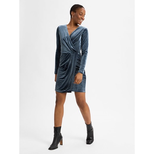 mbyM Sukienka damska - Madena Kobiety Sztuczne włókno petrol jednolity ze sklepu vangraaf w kategorii Sukienki - zdjęcie 177790483