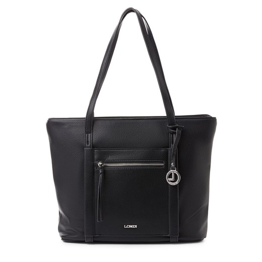 L.Credi Damski shopper - Merle Kobiety Sztuczna skóra czarny jednolity ze sklepu vangraaf w kategorii Torby Shopper bag - zdjęcie 177790674