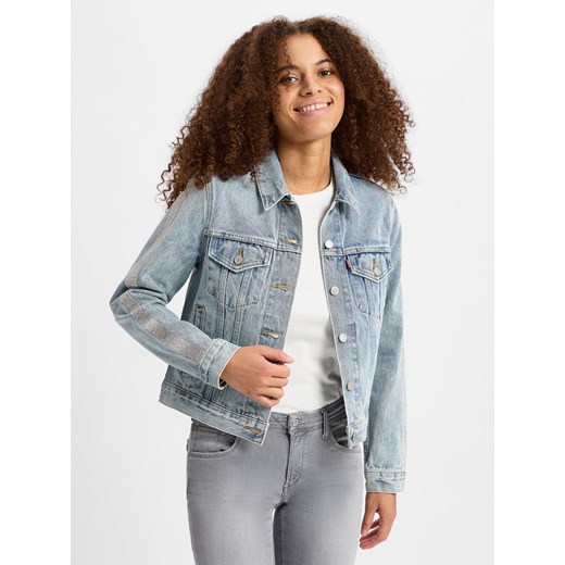 Levi's Damska kurtka dżinsowa Kobiety Bawełna bielony jednolity ze sklepu vangraaf w kategorii Kurtki damskie - zdjęcie 177790812