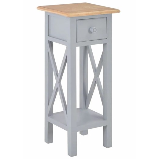 Szary stolik boczny skandynawski T5-L09 - id: 18139 - marki Elior - 177791094 Szary stolik boczny skandynawski T5-L09 ze sklepu Edinos.pl w kategorii Dom - zdjęcie 177791094