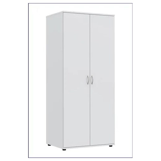 Biała szafa biurowa z drążkiem - Szafrin Elior One Size Edinos.pl