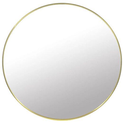 Złote lustro w aluminiowej ramie 50 cm N7-M09 ze sklepu Edinos.pl w kategorii Lustra - zdjęcie 177792033