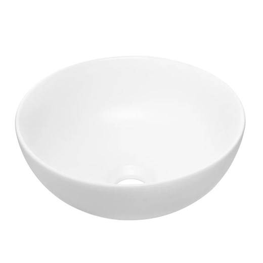 Biała okrągła ceramiczna umywalka łazienkowa L9-N75 ze sklepu Edinos.pl w kategorii Łazienka - zdjęcie 177792130