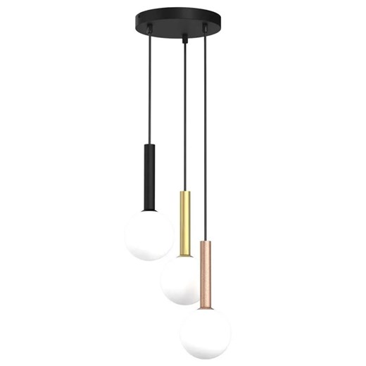 Potrójna czarna lampa wisząca - K566 P4-W88 ze sklepu Edinos.pl w kategorii Lampy wiszące - zdjęcie 177792164