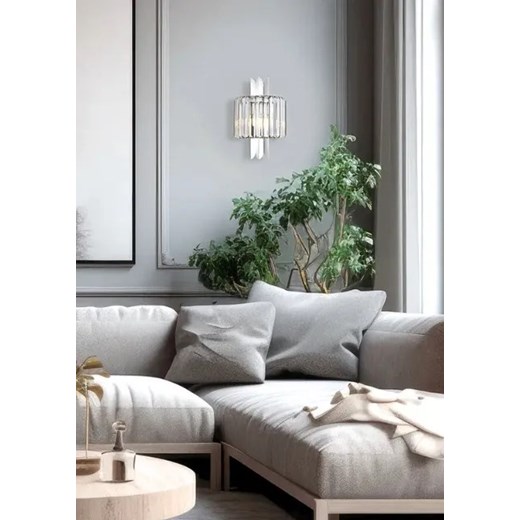 Kinkiet glamour ze szklanym kloszem - K573-Queny Lumes One Size Edinos.pl