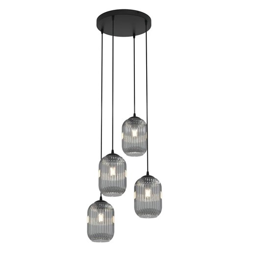 Nowoczesna lampa wisząca z grafitowymi kloszami - 5X D165 A6-T88 ze sklepu Edinos.pl w kategorii Lampy wiszące - zdjęcie 177792520