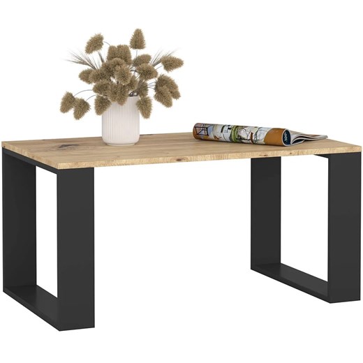 Minimalistyczna ława czarny + dąb artisan H9-Z55 ze sklepu Edinos.pl w kategorii Stoły - zdjęcie 177792742