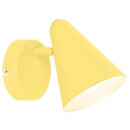 Żółty nowoczesny kinkiet metalowy - D216-Malvix Candellux One Size Edinos.pl