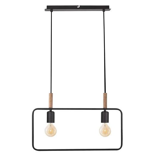 Czarna podwójna lampa wisząca w stylu industrialnym - D223-Fevi Lumes One Size Edinos.pl