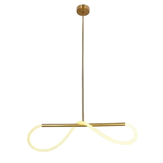 Złota modernistyczna lampa wisząca LED 80 cm - D252-Venillo Lumes One Size Edinos.pl