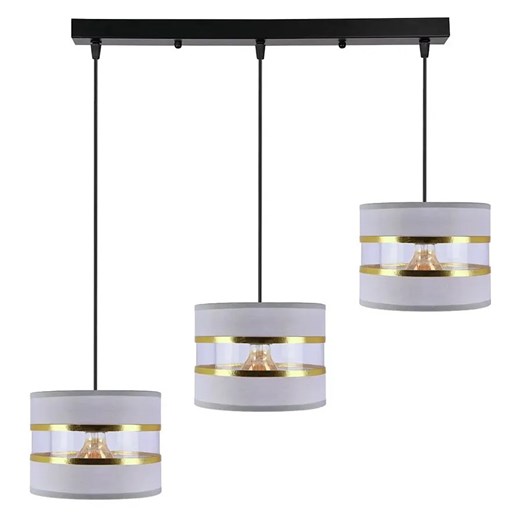 Szara potrójna nowoczesna lampa wisząca - 23X D255 G9-H35 ze sklepu Edinos.pl w kategorii Lampy wiszące - zdjęcie 177793021