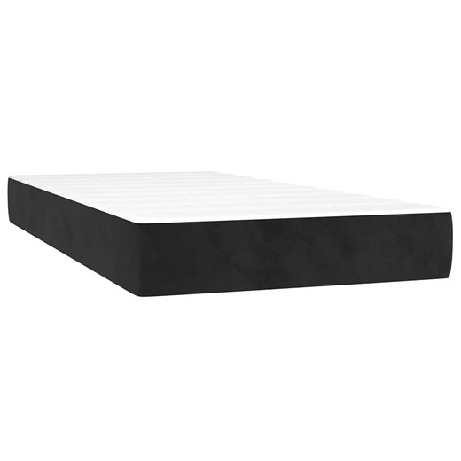 Czarne tapicerowane łóżko z materacem 120x190 - Lixyl Elior One Size Edinos.pl