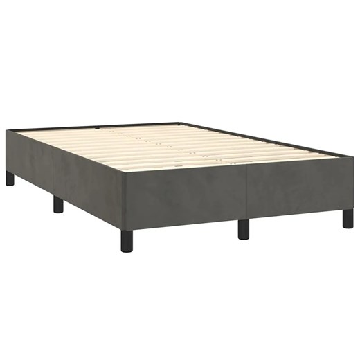 Aksamitne ciemnoszare łóżko z materacem 120x190 - Lixyl Elior One Size Edinos.pl
