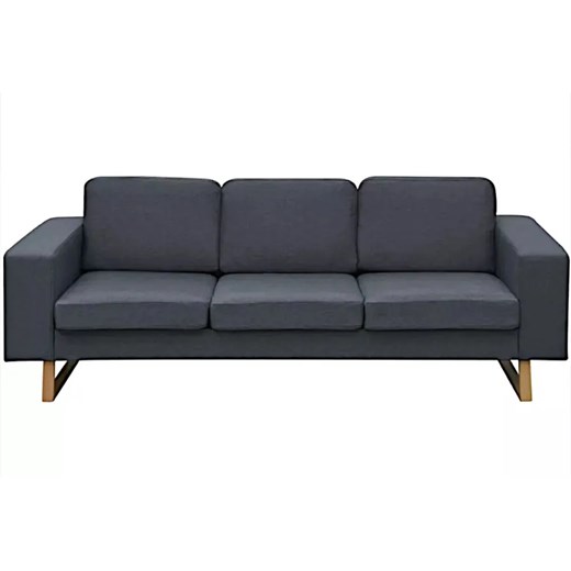 Ciemnoszara 3-osobowa sofa - Drofas ze sklepu Edinos.pl w kategorii Sofy i kanapy - zdjęcie 177793660