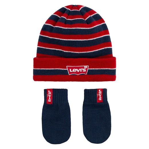 Levi&apos;s Kids 2-częściowy zestaw w kolorze czerwonym ze sklepu Limango Polska w kategorii Czapki dziecięce - zdjęcie 177796461