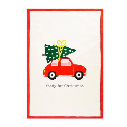 Trendy Kitchen by EXCÉLSA Ściereczka w kolorze kremowo-czerwonym do naczyń - 70 x 50 cm ze sklepu Limango Polska w kategorii Ścierki kuchenne - zdjęcie 177796690