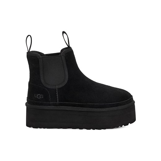 UGG Sztyblety &quot;W Neumel Platform Chelsea&quot; w kolorze czarnym z wełny jagnięcej ze sklepu Limango Polska w kategorii Botki - zdjęcie 177796840