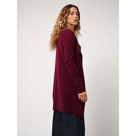 AUTHENTIC CASHMERE Kaszmirowy kardigan "Chésery" w kolorze bordowym M wyprzedaż Limango Polska