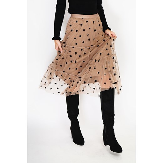 ASSUILI Spódnica w kolorze jasnobrązowym ze sklepu Limango Polska w kategorii Spódnice - zdjęcie 177798751