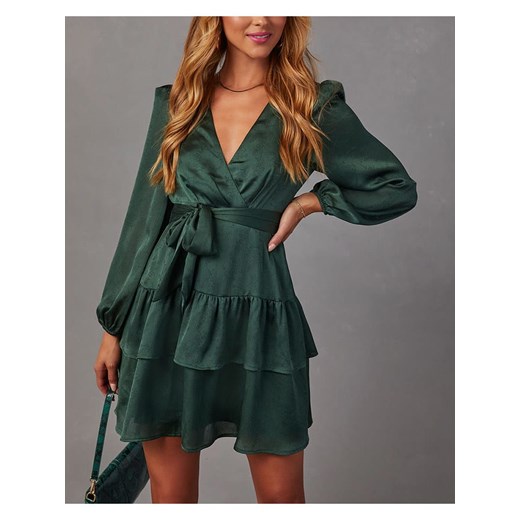 LA Angels Sukienka w kolorze zielonym La Angels L Limango Polska wyprzedaż