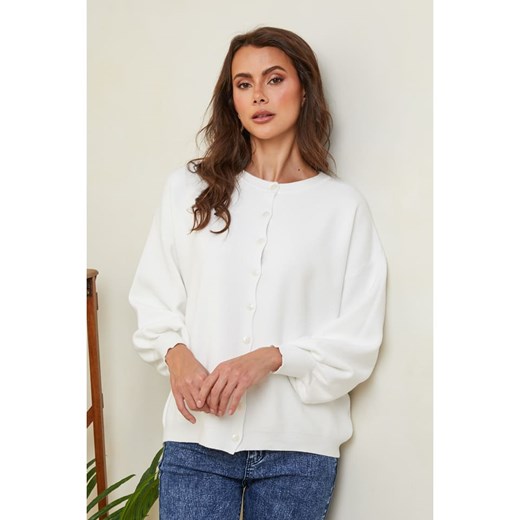 So Cachemire Kardigan &quot;Hatvan&quot; w kolorze białym So Cachemire XL wyprzedaż Limango Polska