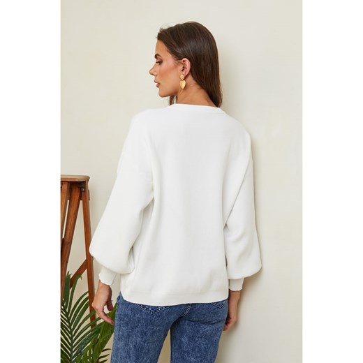 So Cachemire Kardigan &quot;Hatvan&quot; w kolorze białym So Cachemire XL okazja Limango Polska