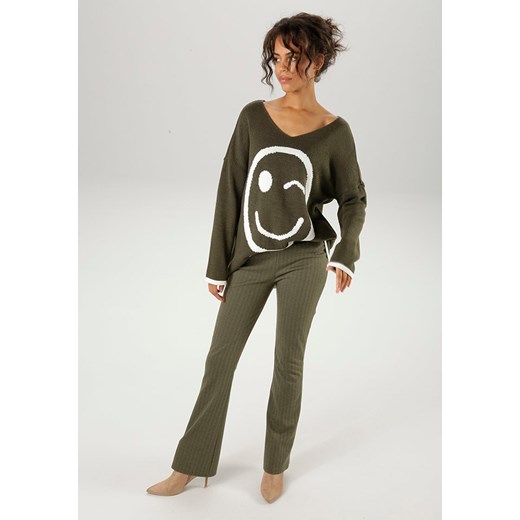 Aniston Spodnie w kolorze khaki Aniston 46 Limango Polska okazyjna cena