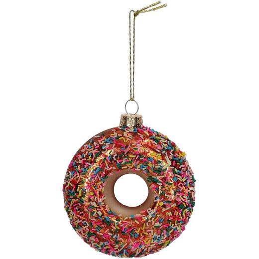 Kersten Bombka &quot;Donut&quot; ze wzorem - wys. 10 cm ze sklepu Limango Polska w kategorii Dekoracje bożonarodzeniowe - zdjęcie 177799900