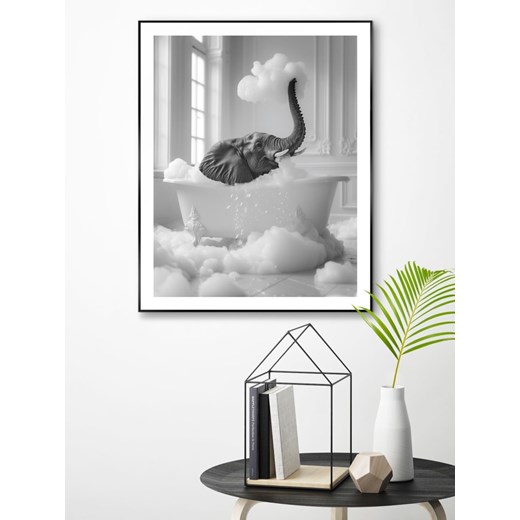 Orangewallz Druk artystyczny "Bubbling Elephant" w ramce - 40 x 50 cm Orangewallz onesize okazja Limango Polska