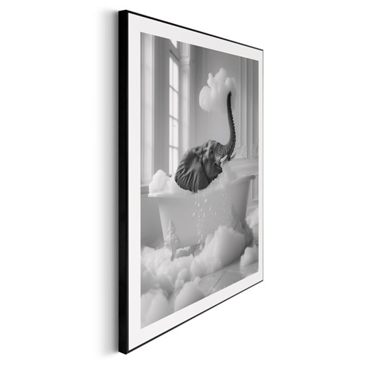 Orangewallz Druk artystyczny "Bubbling Elephant" w ramce - 40 x 50 cm Orangewallz onesize promocja Limango Polska