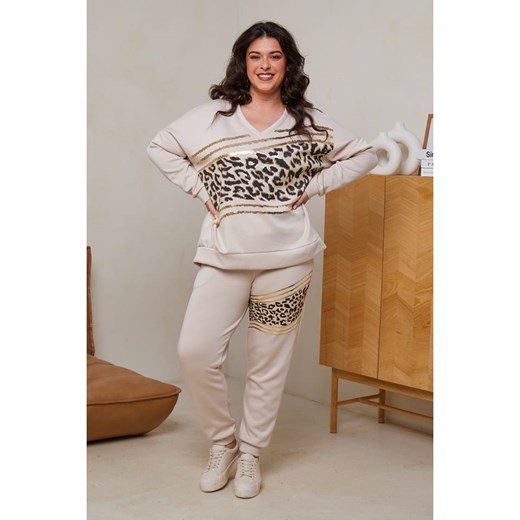 Curvy Lady 2-częściowy zestaw w kolorze kremowym Curvy Lady 40/42 okazja Limango Polska