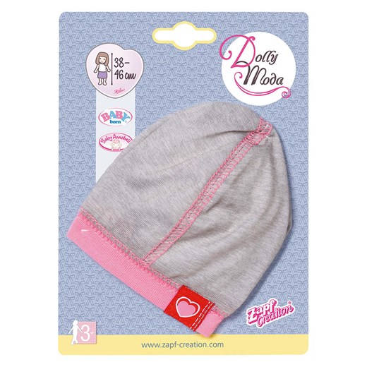 Dolly Moda Dwustronna czapka &quot;Dolly Moda&quot; w kolorze szarym dla lalek - 3+ ze sklepu Limango Polska w kategorii Zabawki - zdjęcie 177800750
