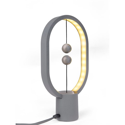 Designnest Lampa stołowa LED &quot;Heng&quot; w kolorze jasnoszarym - 24 x 15 cm ze sklepu Limango Polska w kategorii Lampy stołowe - zdjęcie 177801602