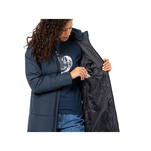 Jack Wolfskin Płaszcz pikowany "Deutzer" w kolorze granatowym Jack Wolfskin L wyprzedaż Limango Polska