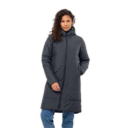 Jack Wolfskin Płaszcz pikowany &quot;Deutzer&quot; w kolorze antracytowym ze sklepu Limango Polska w kategorii Płaszcze damskie - zdjęcie 177802930